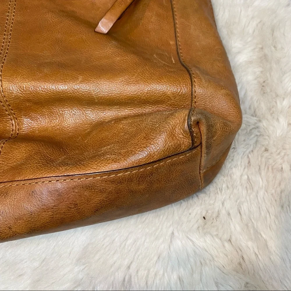 Fossil Patch Brown 100% Leather Crossbody Purse